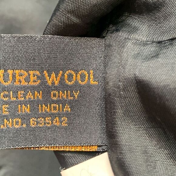 Vintage Wool Blazer Jacket Tailored Dark Gray Black Oversized Preppy Classic - Picture 10 of 12